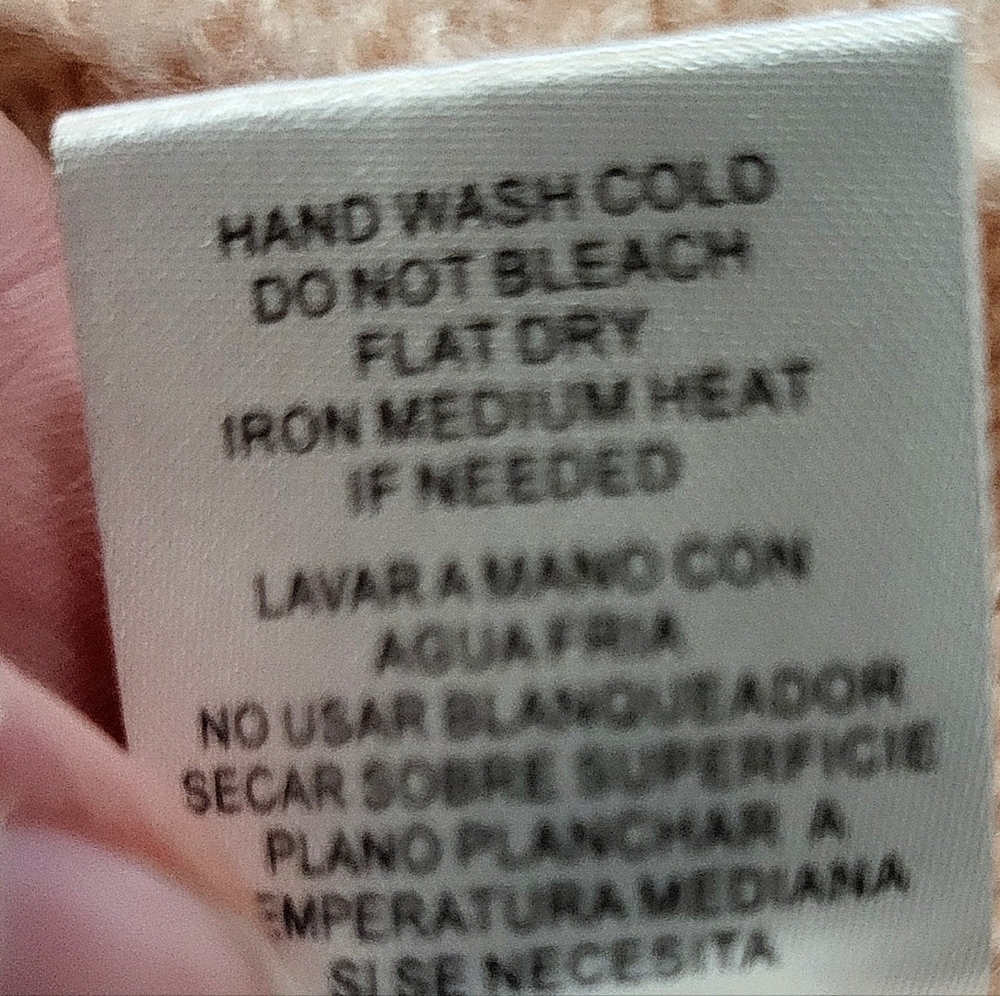 Joseph A - Peach, Cowl Neck, Cable Knit Sweater with Loose Fit Waist - Size S - Picture 6 of 6